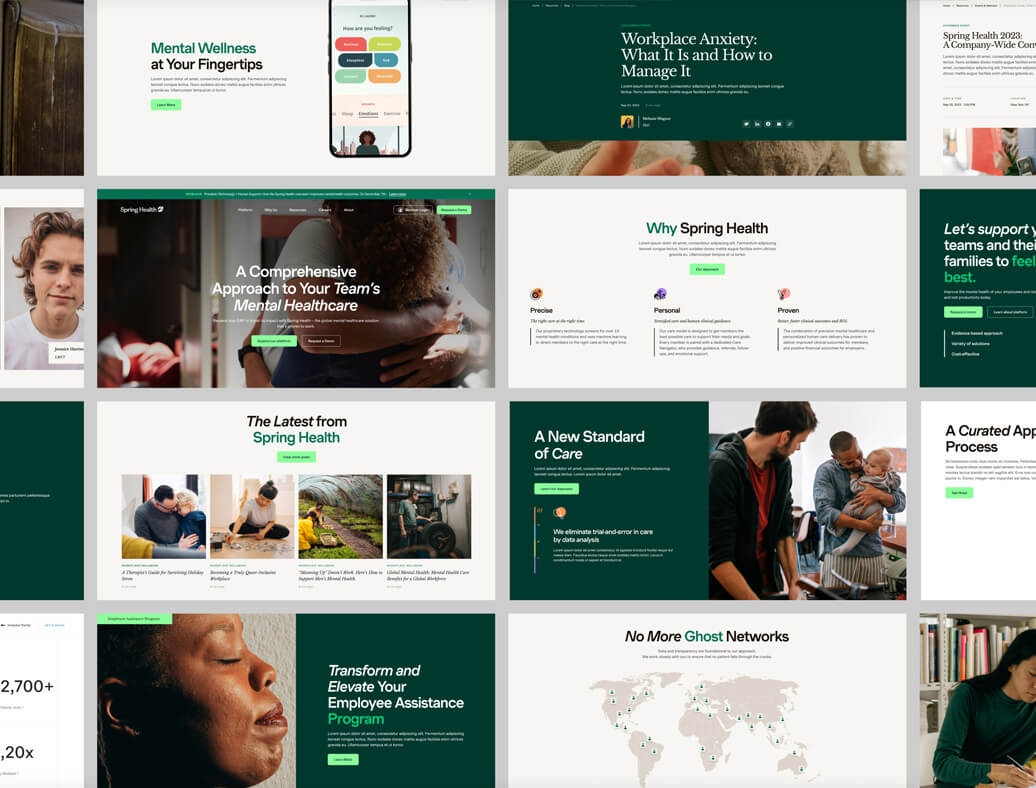 Mental health website design by Big Drop