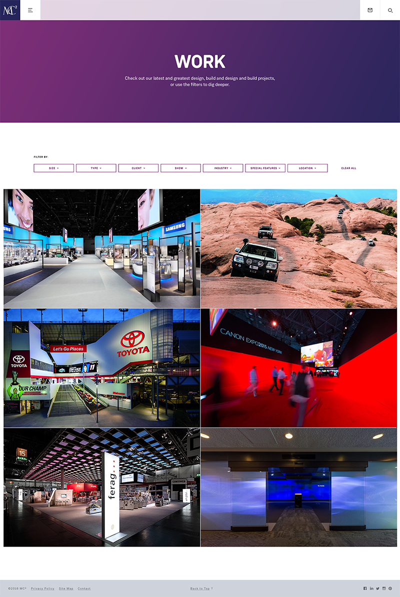 MC2 Inner Pages Design and Development