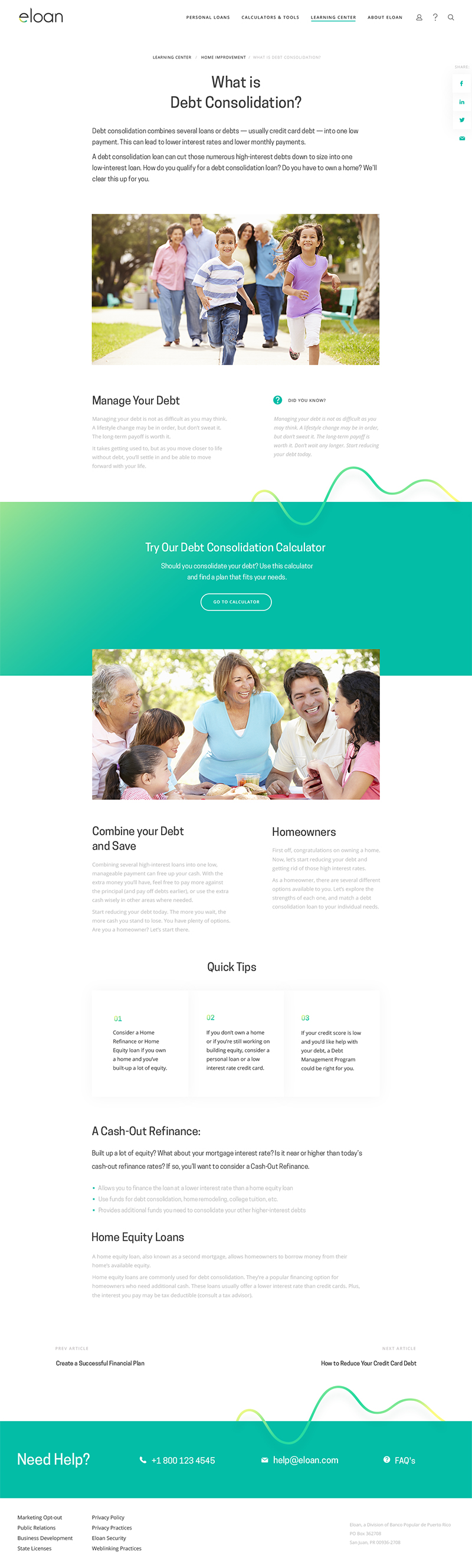 Eloan's Inner Page Design & Development