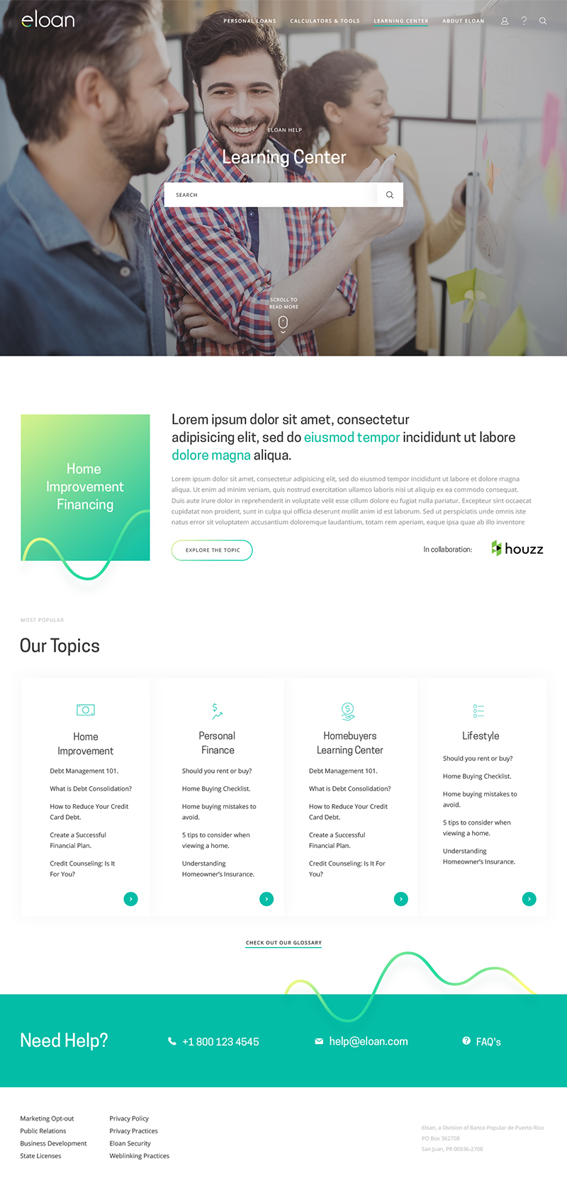 Eloan's Inner Page Design & Development