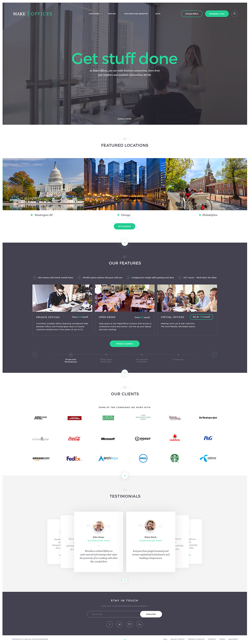 Make Offices's Home Page Design and Development