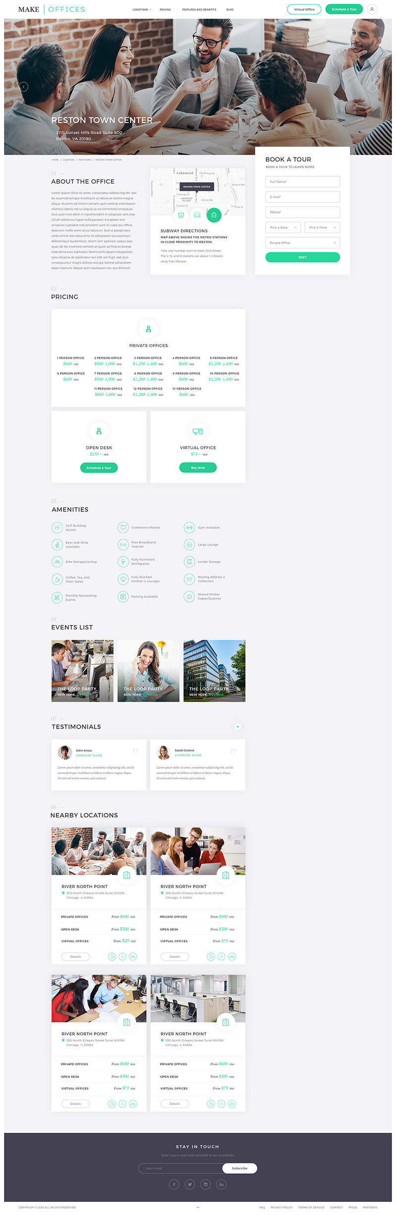 Make Offices's Inner Pages Design and Development