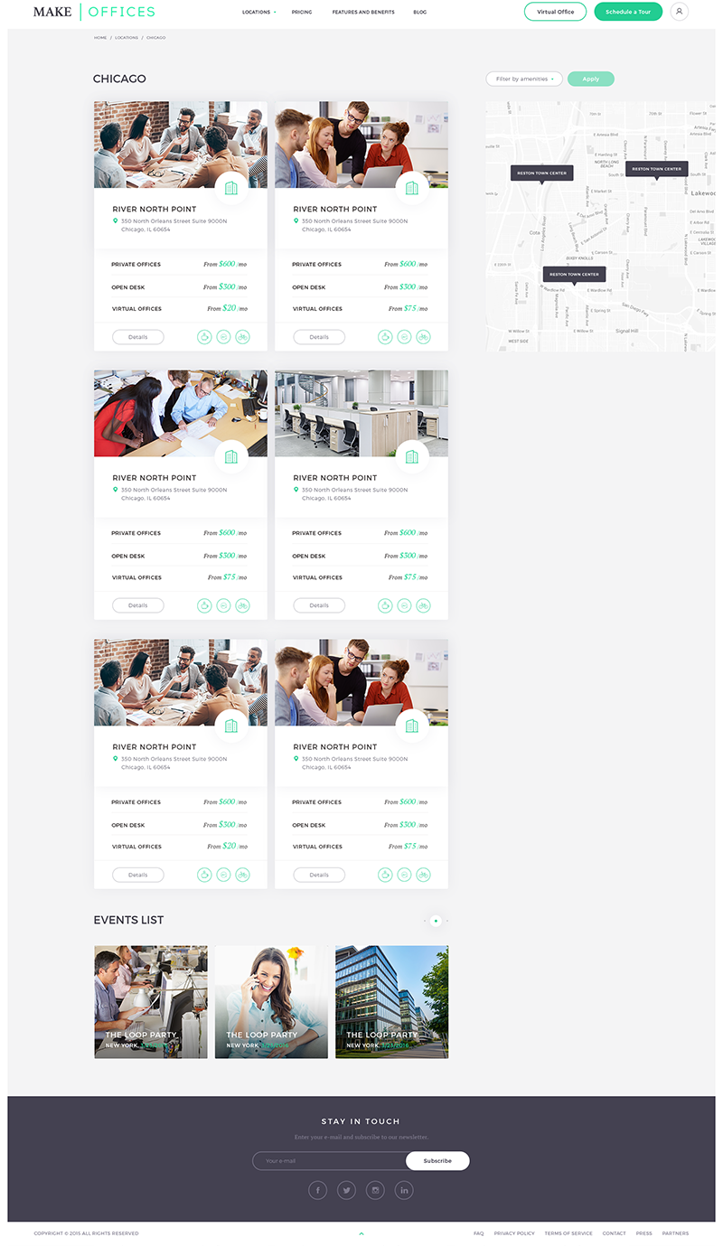 Make Offices's Inner Pages Design and Development