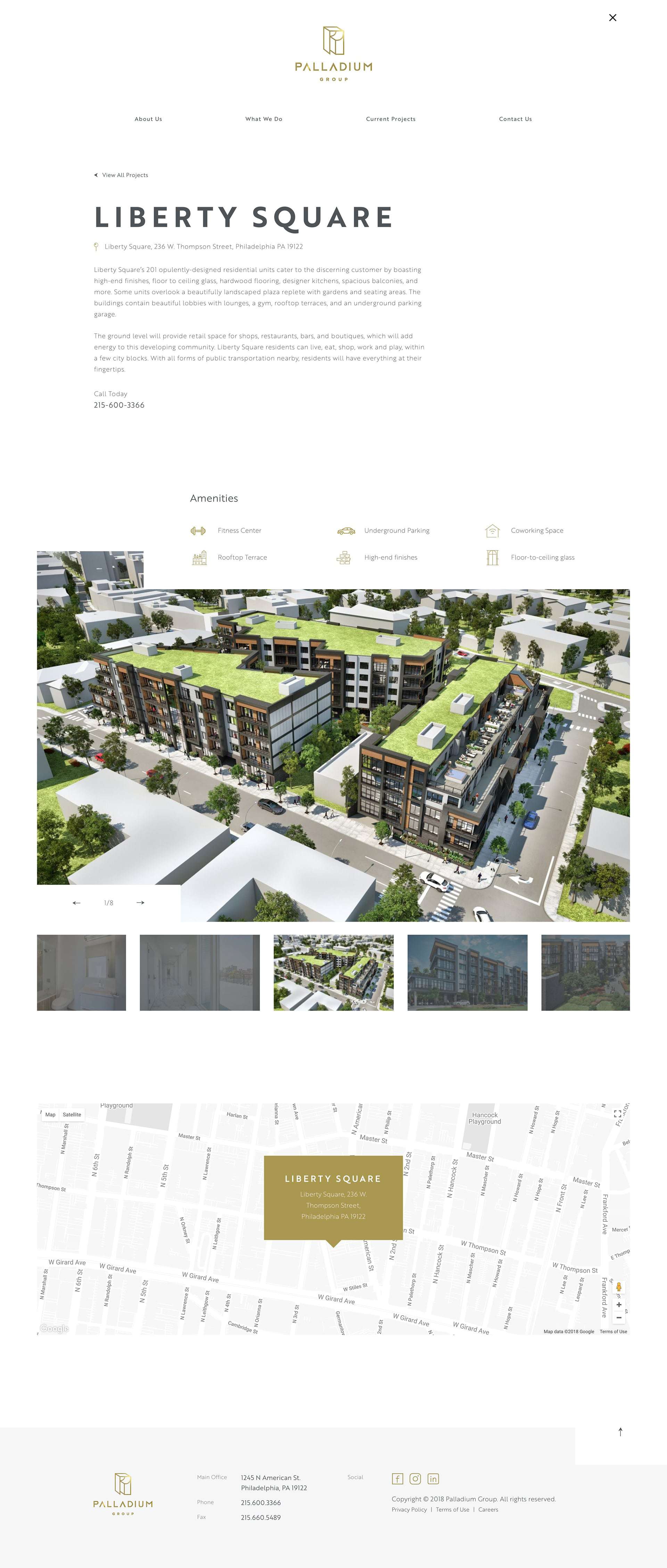 Palladium Group's Inner Pages Design and Development