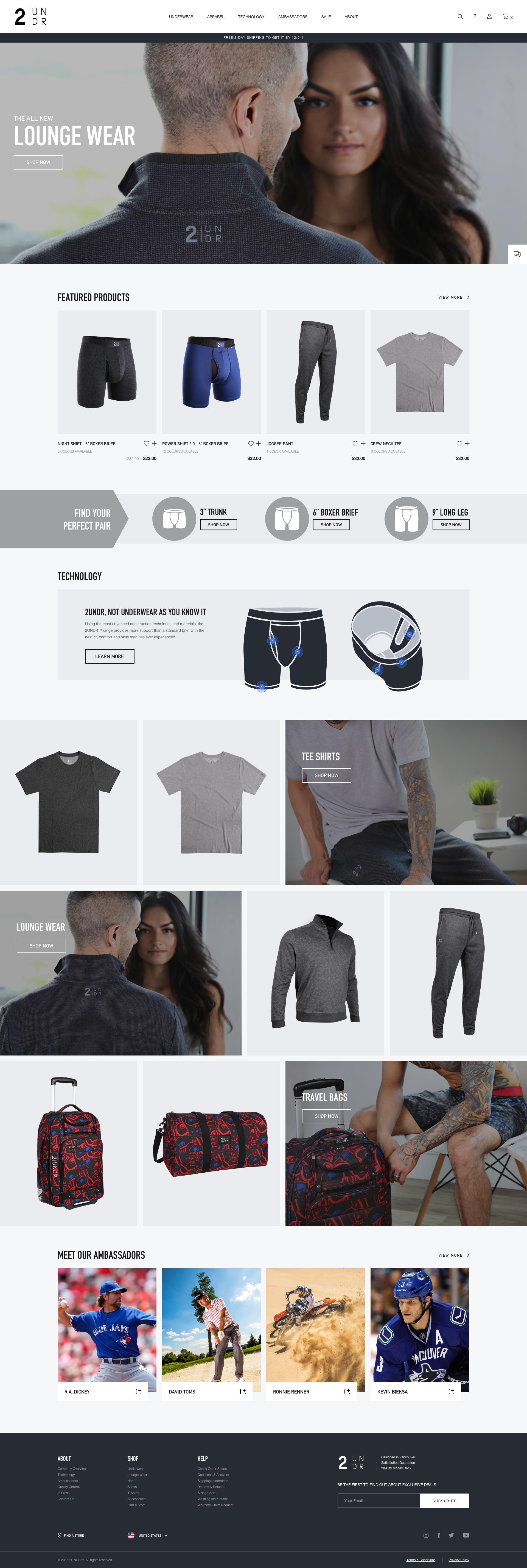 2UNDR's Home Page Design and Development