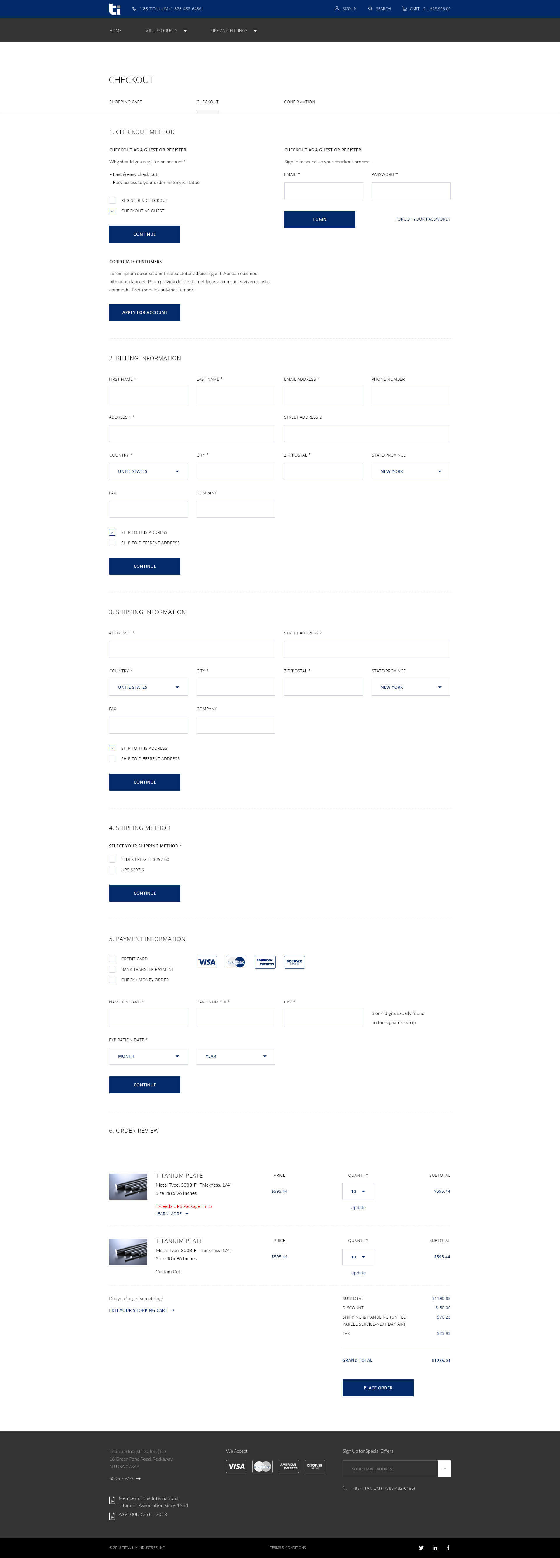 Titanium Industries Inner Page Design and Development