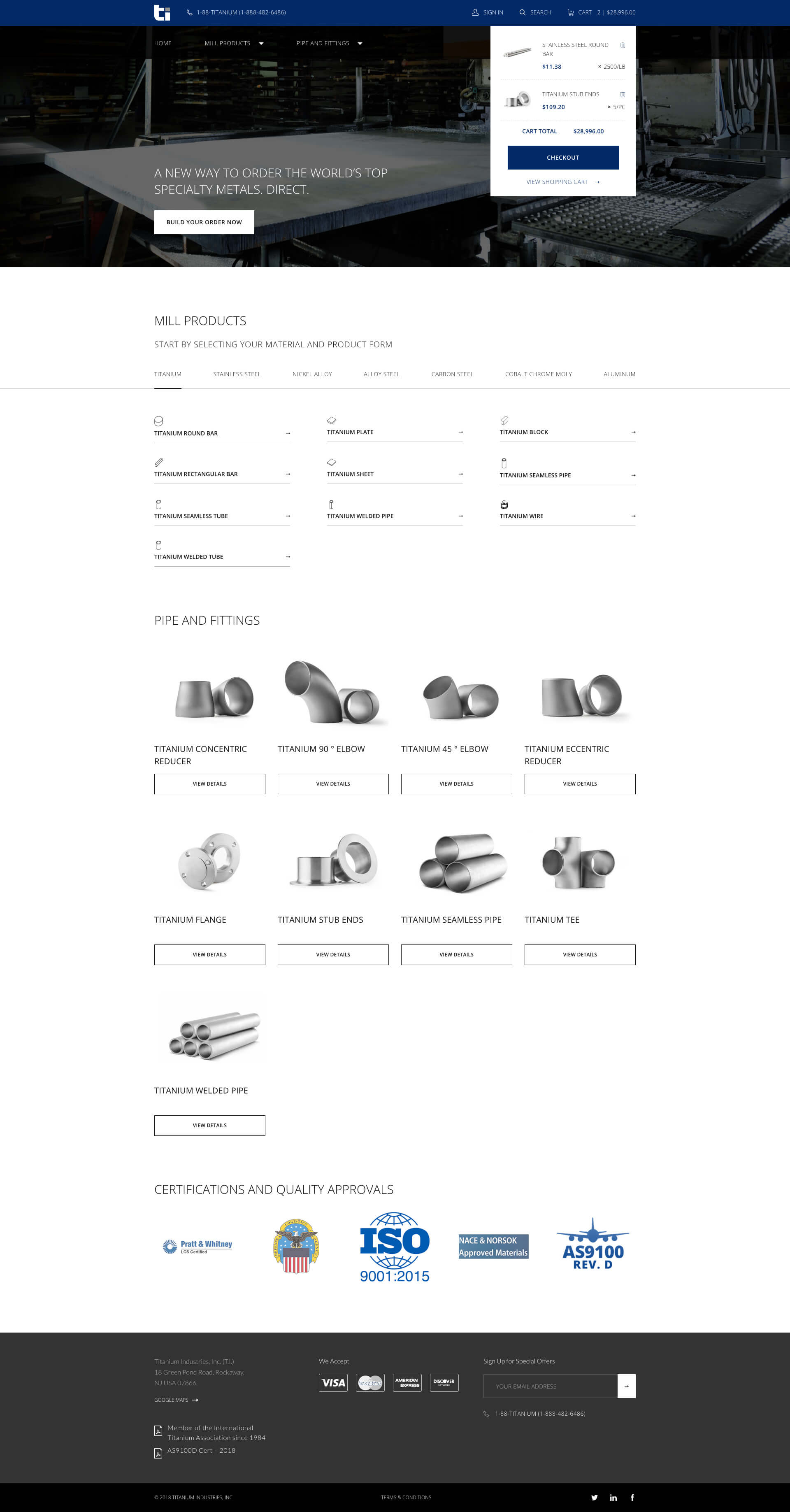 Titanium Industries Inner Page Design and Development