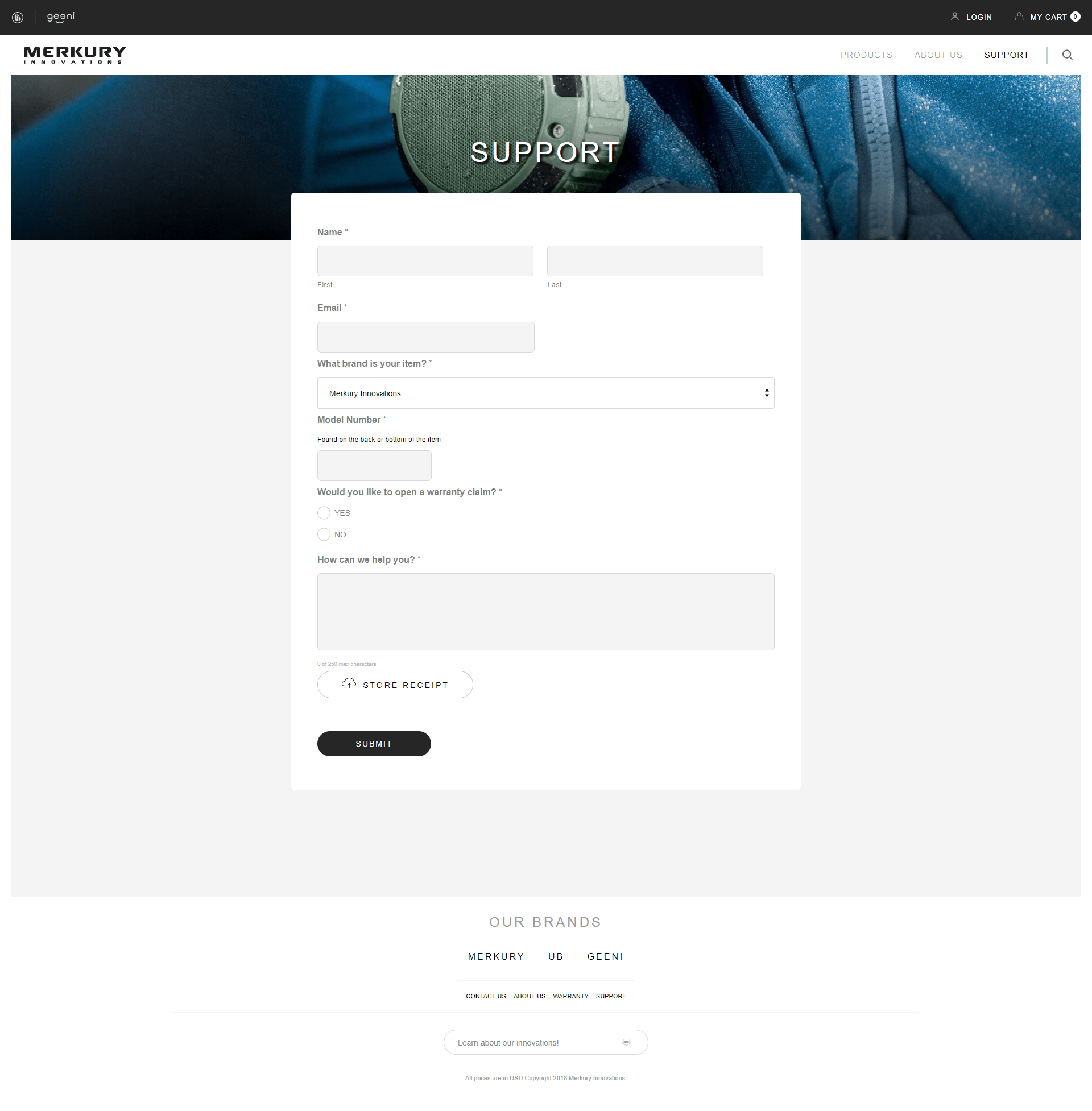 Merkury Innovations Inner Page Design and Development