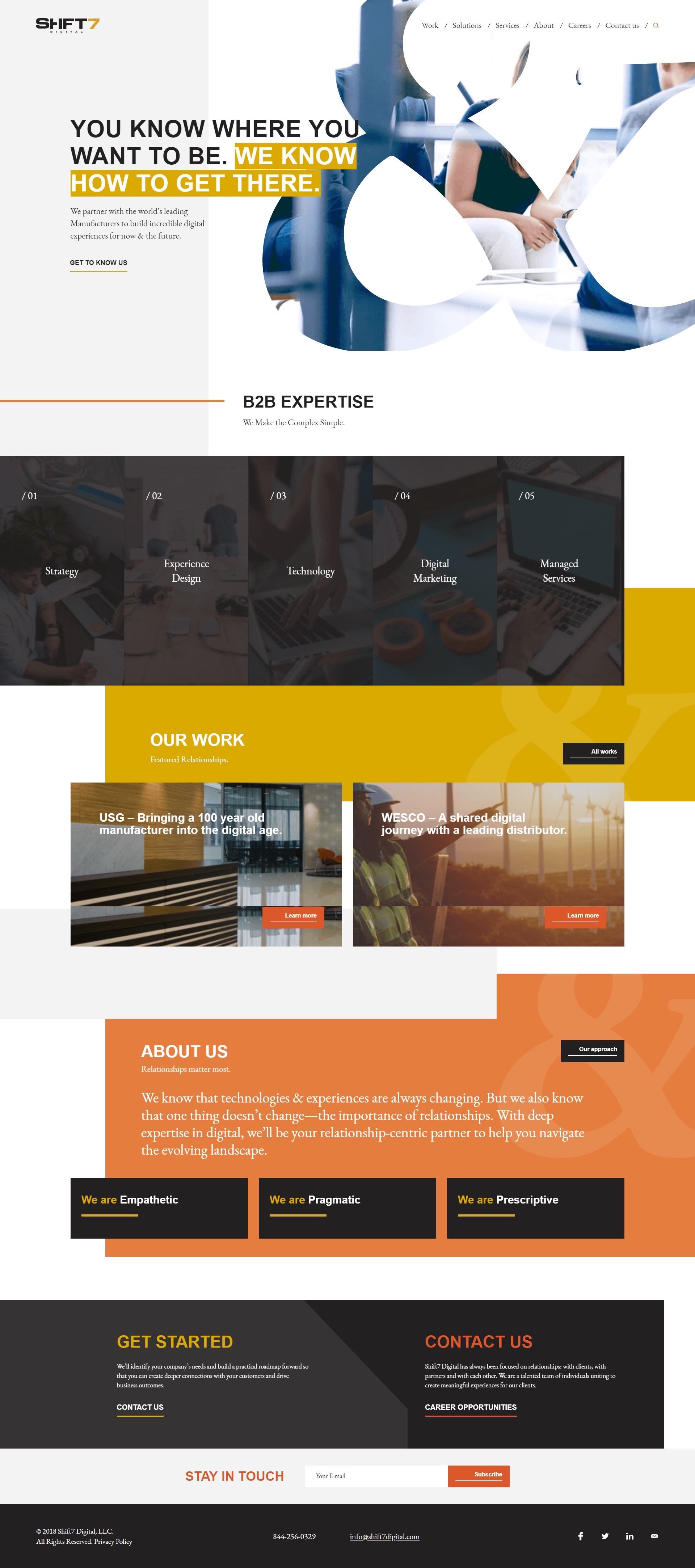 Shift7's Home Page Design and Development