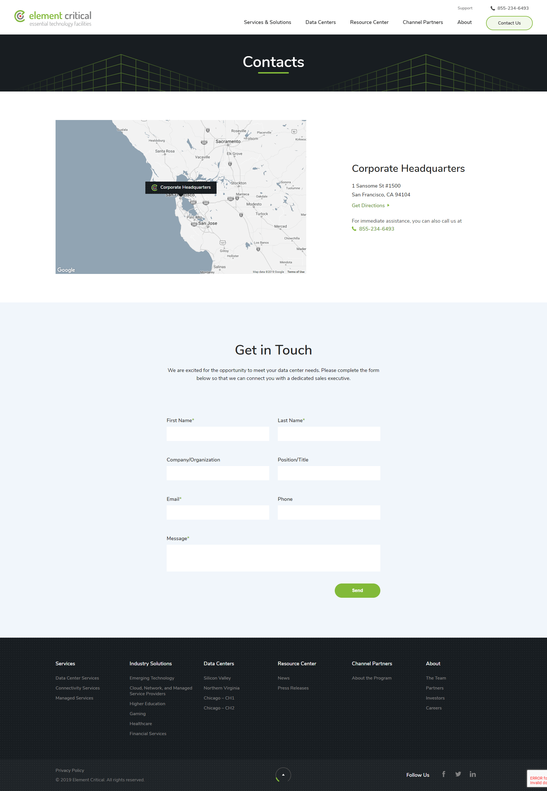 Element Critical's Inner Page Design & Development