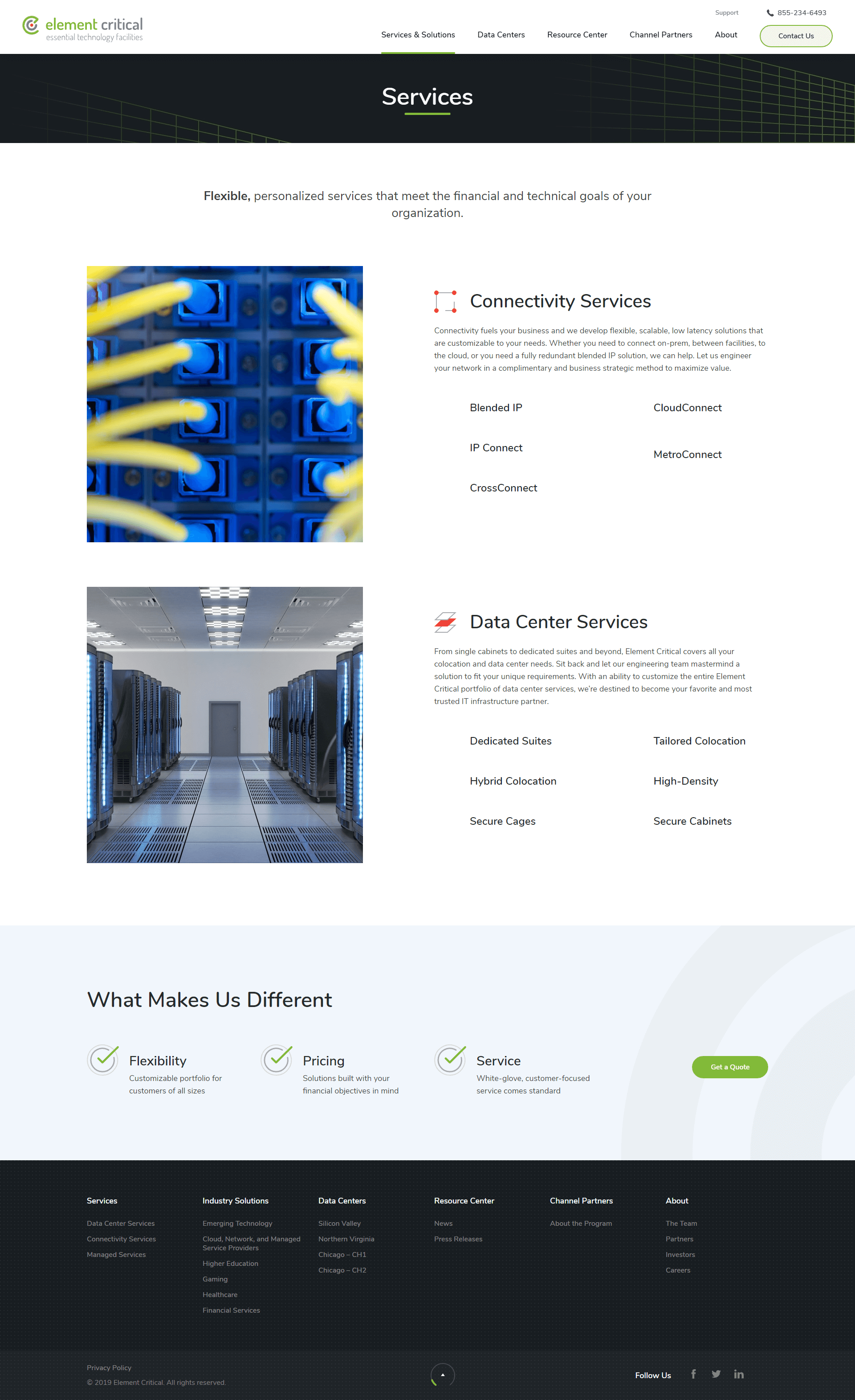 Element Critical's Inner Page Design & Development