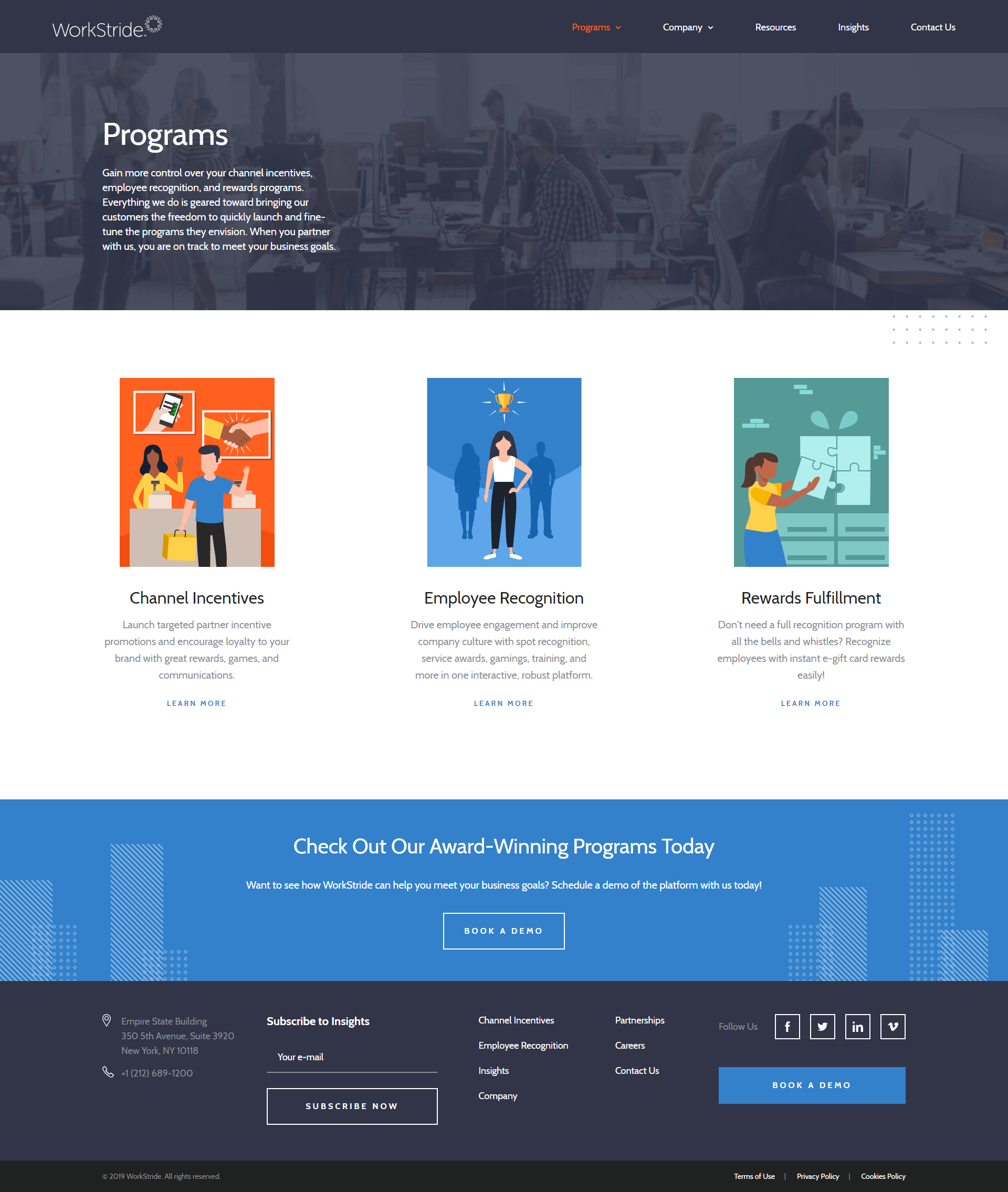 WorkStride's Inner Page Design & Development