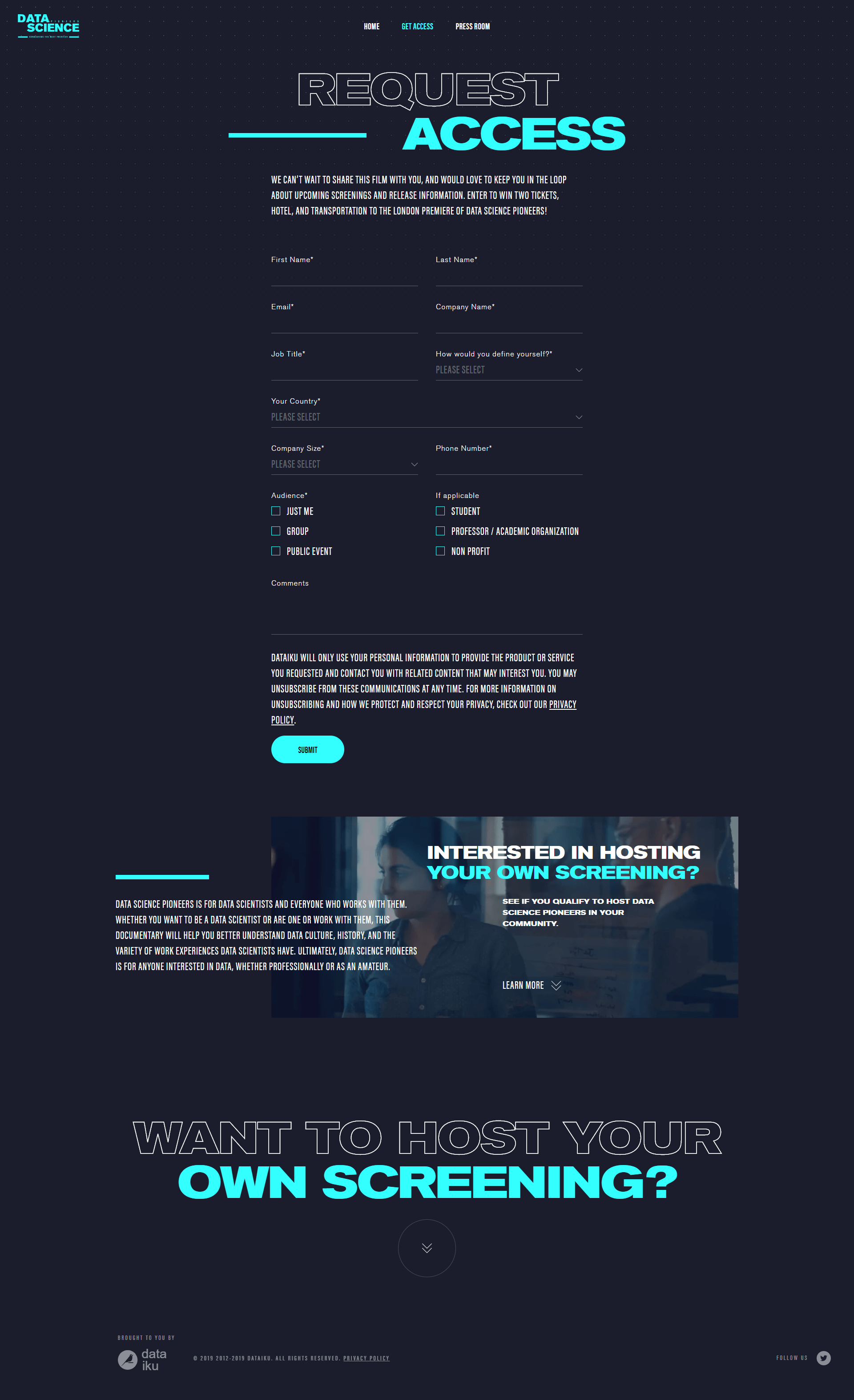 Global Data Science Pioneers Inner Page Design