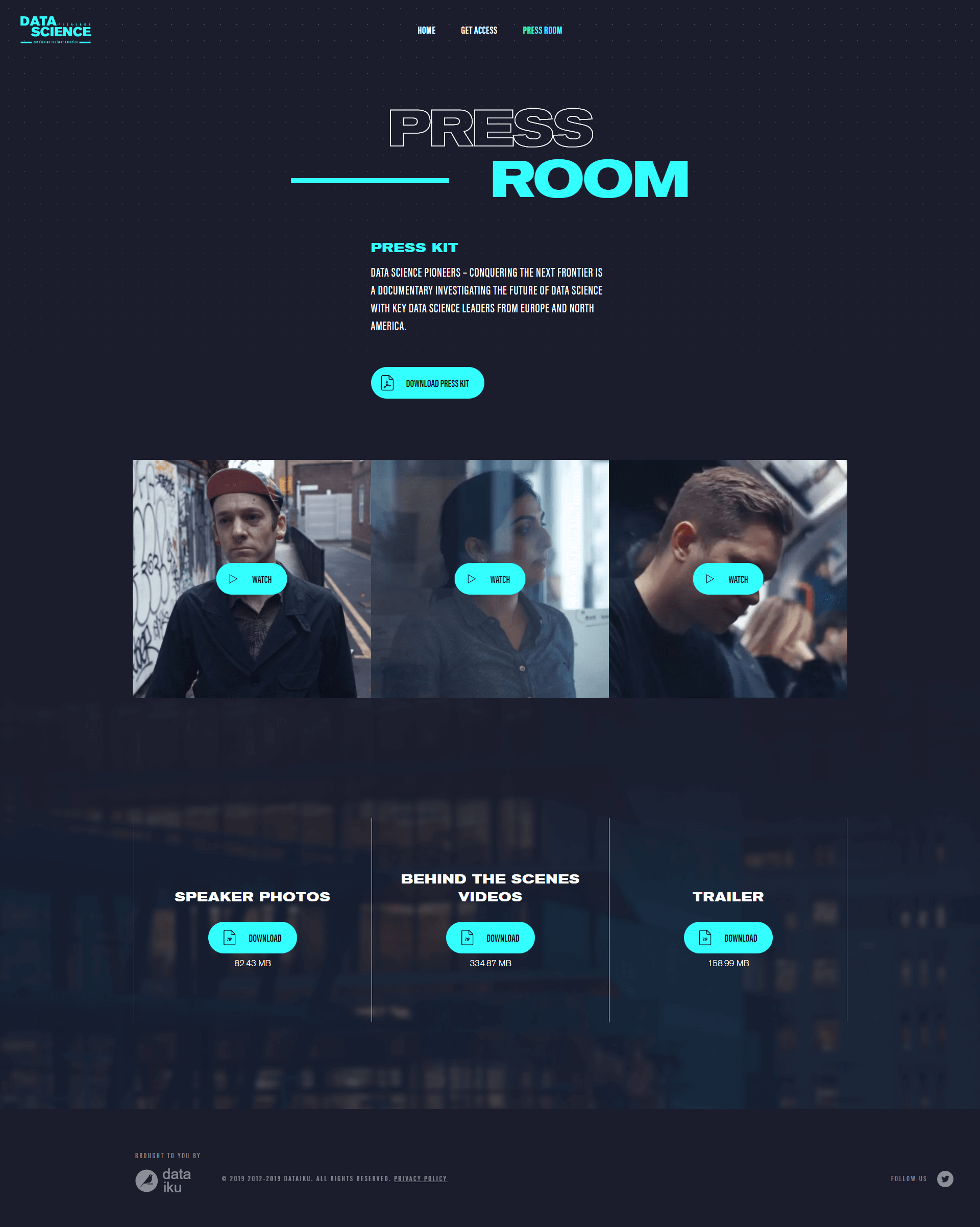 Global Data Science Pioneers Inner Page Design