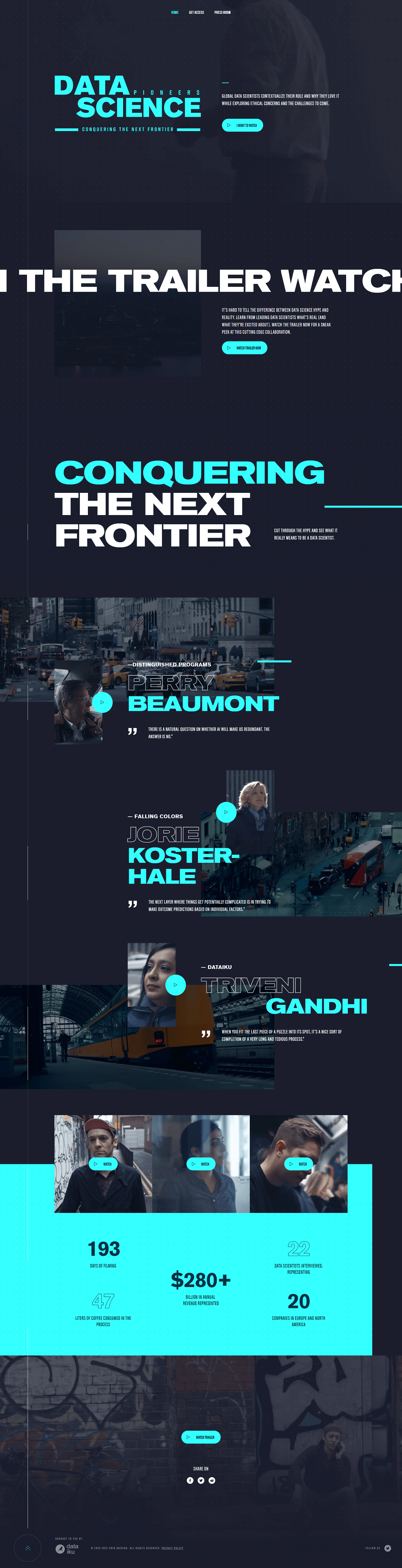 Global Data Science Pioneers Website Design