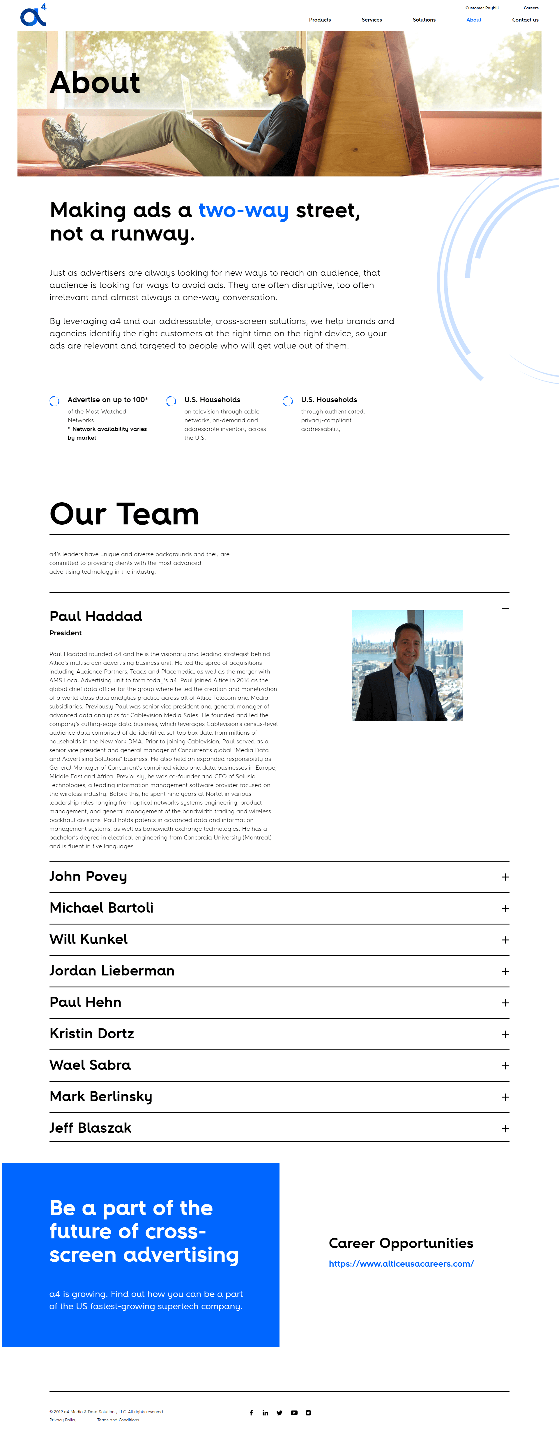 a4 Media Inner Pages Design