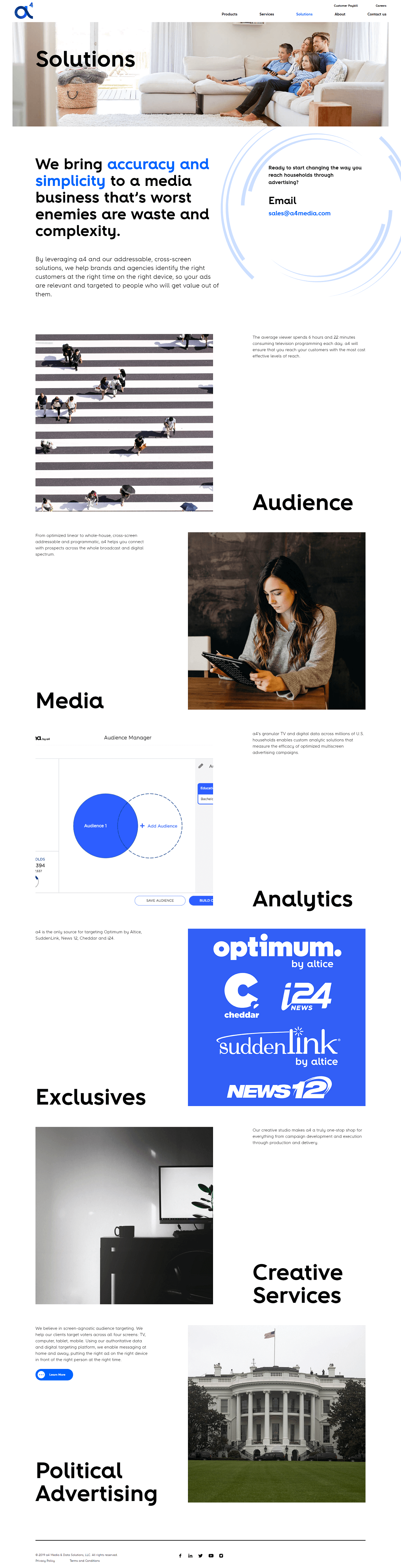 a4 Media Inner Pages Design