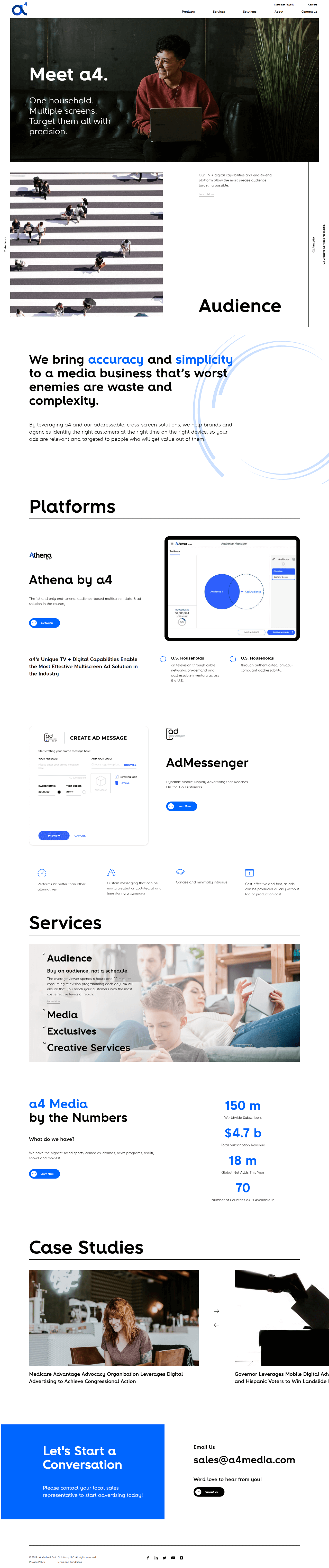 a4 Media Home Page Design