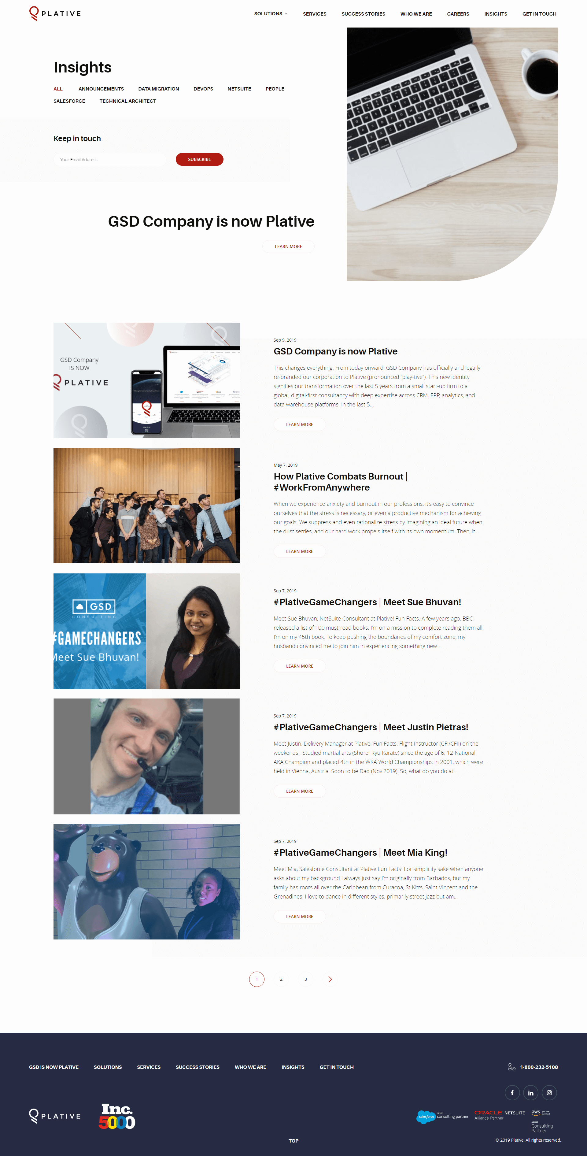 Plative's Inner Page Design & Development