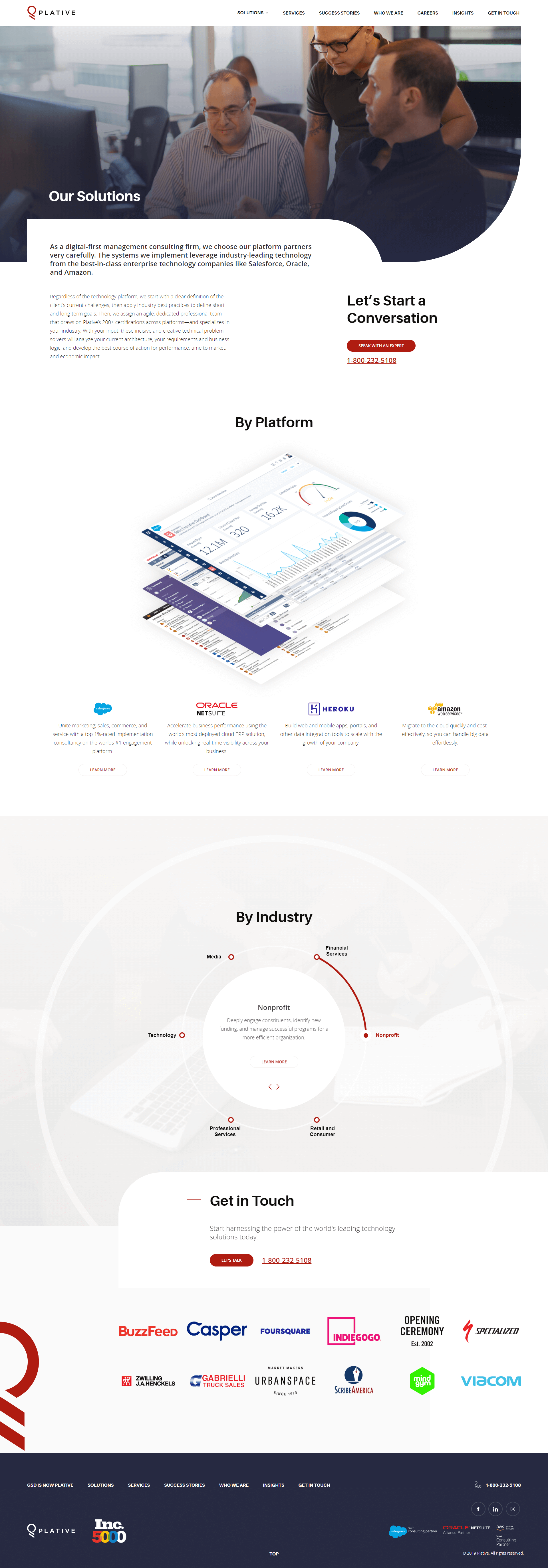 Plative's Inner Page Design & Development