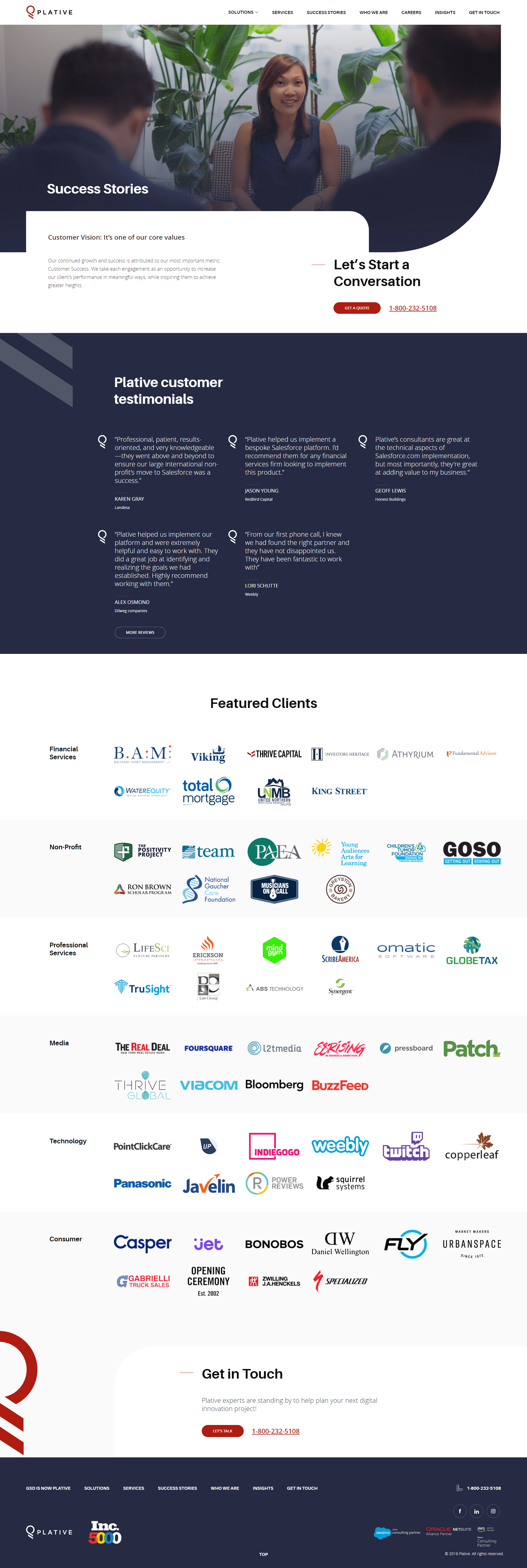 Plative's Inner Page Design & Development