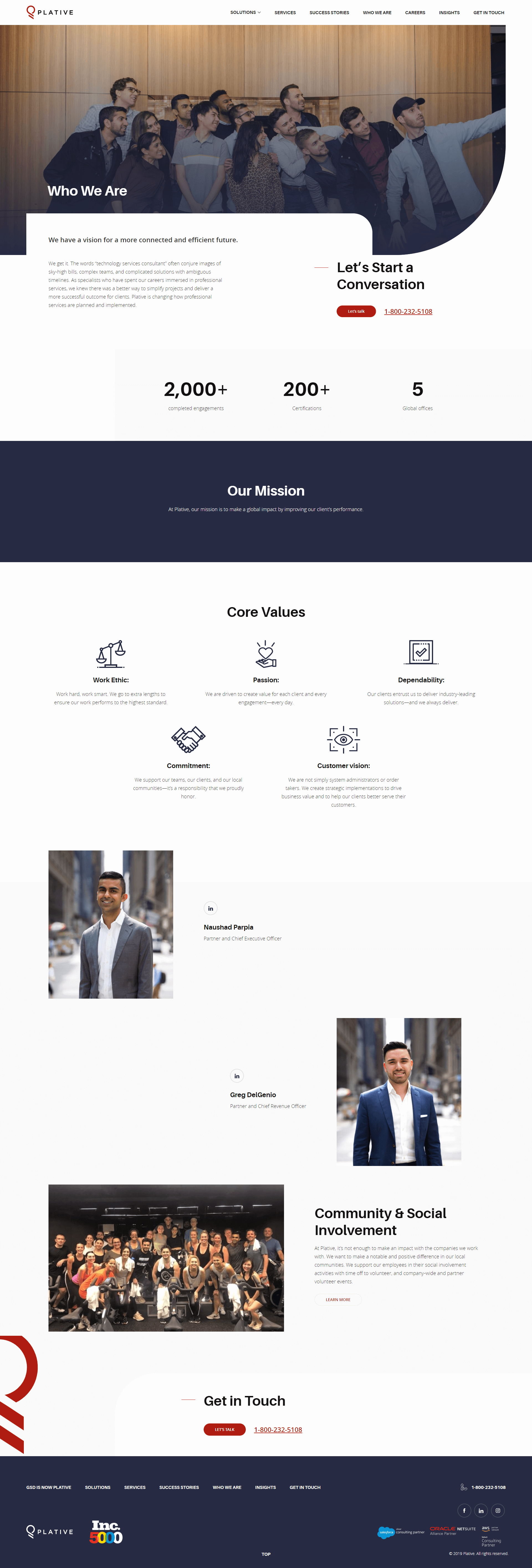Plative's Inner Page Design & Development