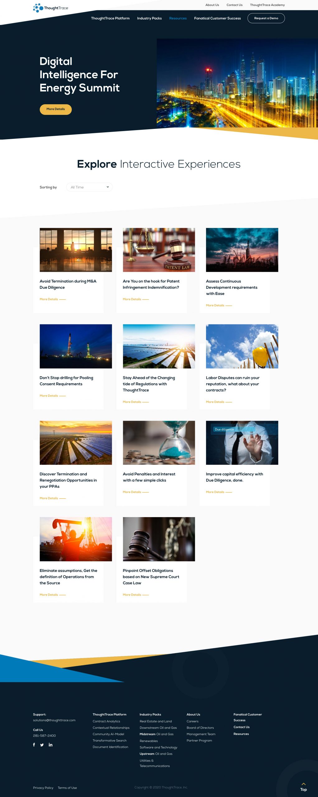 ThoughtTrace Inner Page Design and Development