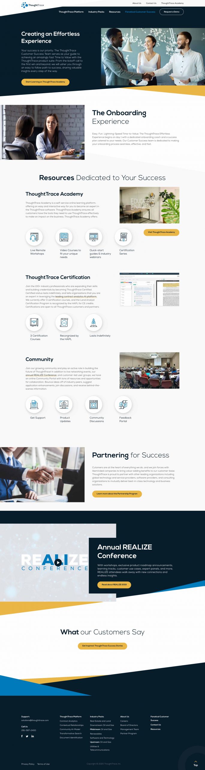 ThoughtTrace Inner Page Design and Development