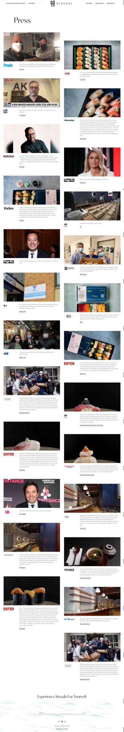 Kissaki Inner Page Design and Development