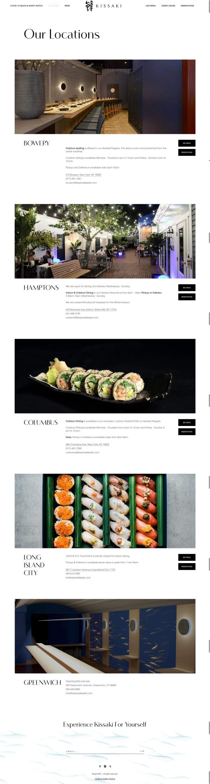 Kissaki Inner Page Design and Development