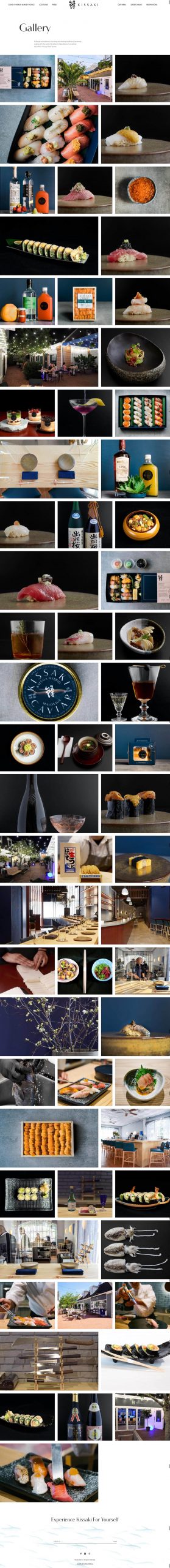 Kissaki Gallery Page Design and Development