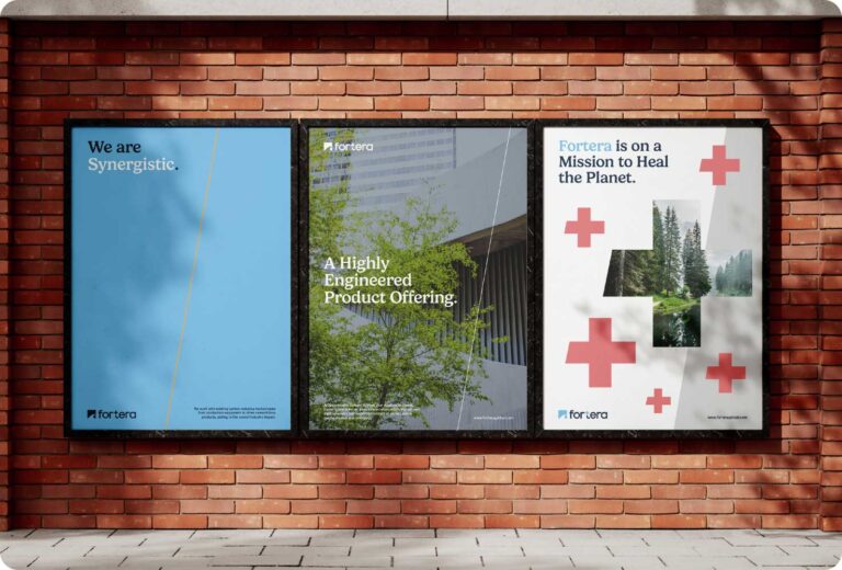 fortera brand identity posters
