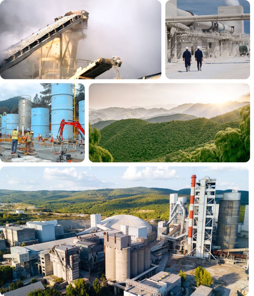 grid of cement imagery