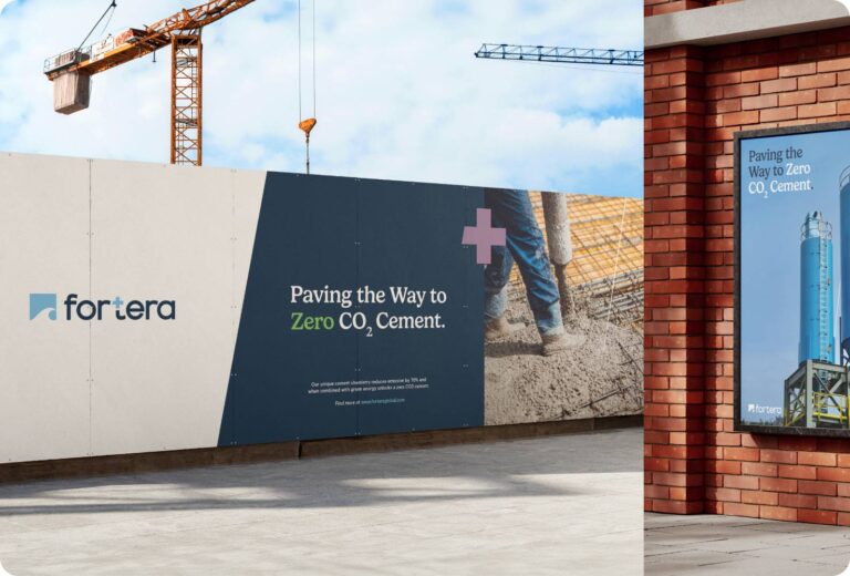 fortera brand identity signage